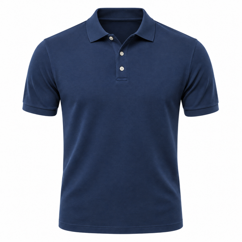 Premium Cotton Piqué Polo Shirt – Navy Blue | Pollyngrey