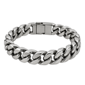 Polished Stainless Steel Chunky Curb Bracelet | Pollyngrey