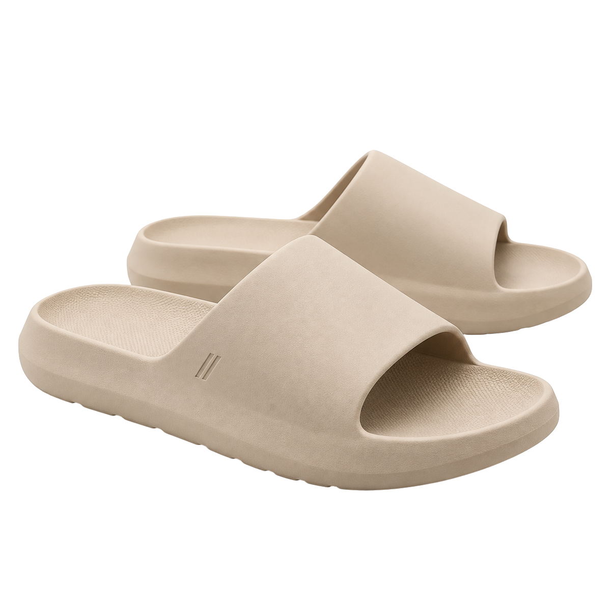 Modern Cushioned Slide Sandals – Sand Beige | Pollyngrey