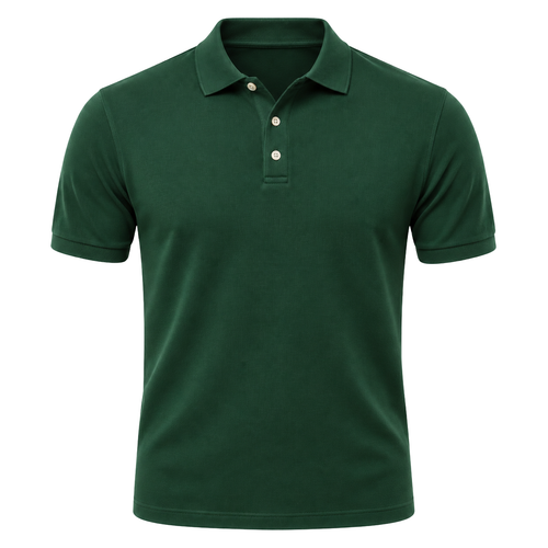 Premium Cotton Piqué Polo Shirt – Forest Green | Pollyngrey