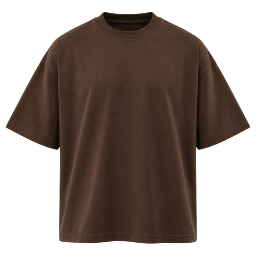 Premium Heavyweight Oversized T-Shirt – Chocolate Brown | Pollyngrey