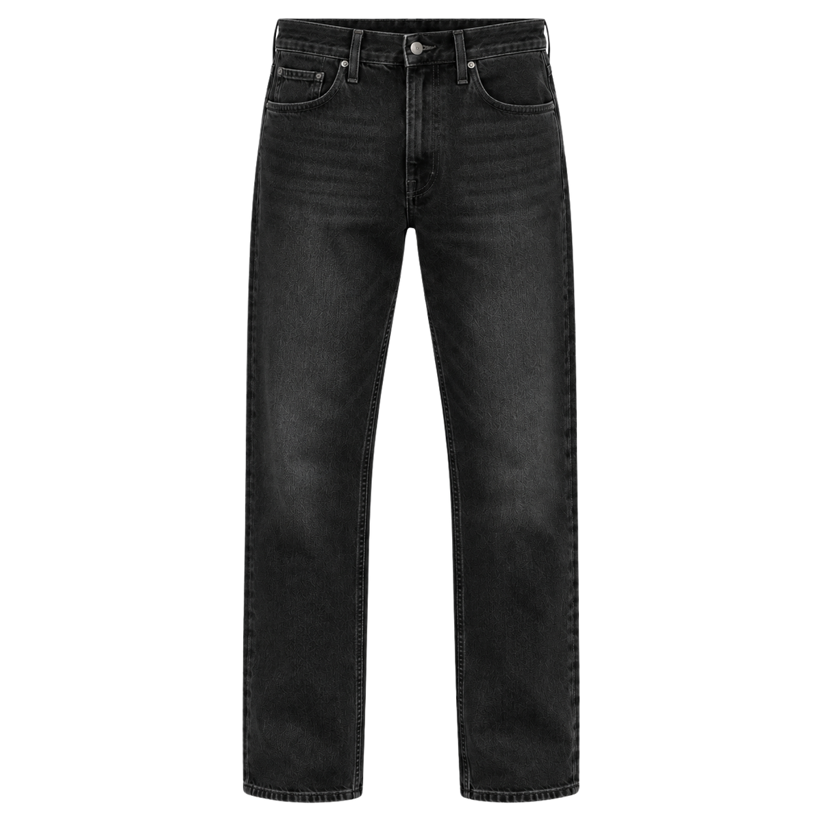 Premium Straight-Leg Denim Jeans – Washed Black | Pollyngrey