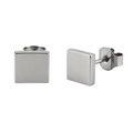 Polished Stainless Steel Square Stud Earrings | Pollyngrey